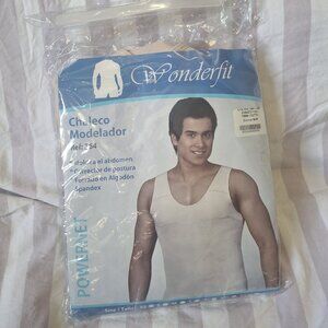 Wonderfit Firm Compression Tank Top Shapewear Beige Women's Regular Size M